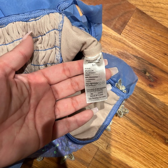 Flutter Sleeve Periwinkle Vincent WEISSMAN Leotard Jazz Dance Wear Size MC - Picture 6 of 6